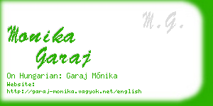 monika garaj business card